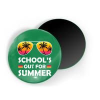 School's Out For Summer Palm Trees Magnet