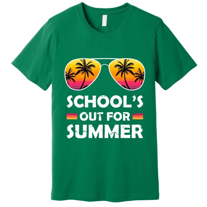 School's Out For Summer Palm Trees Premium T-Shirt