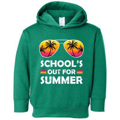 School's Out For Summer Palm Trees Toddler Hoodie