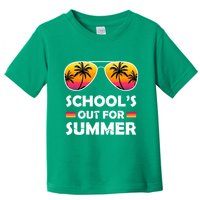 School's Out For Summer Palm Trees Toddler T-Shirt