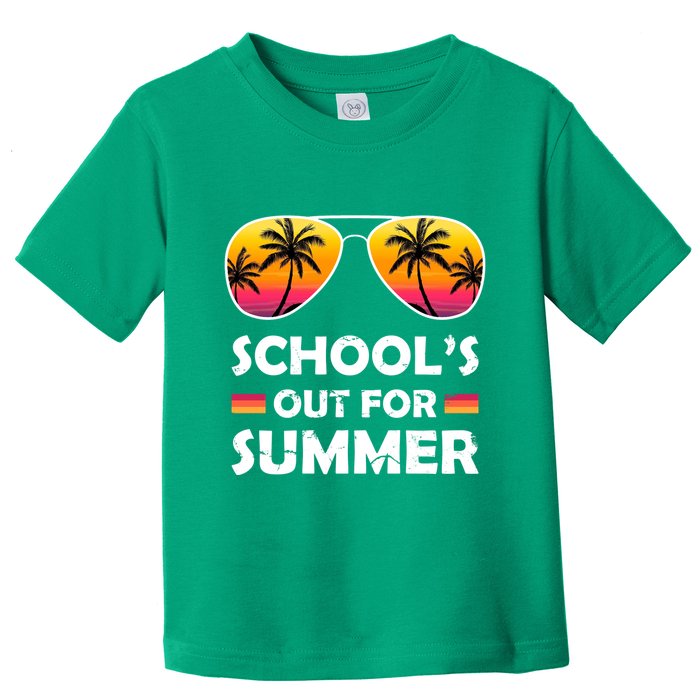School's Out For Summer Palm Trees Toddler T-Shirt