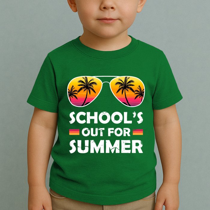 School's Out For Summer Palm Trees Toddler T-Shirt