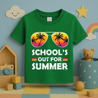 School's Out For Summer Palm Trees Toddler T-Shirt