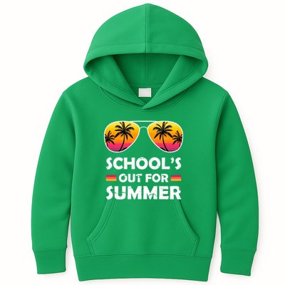 School's Out For Summer Palm Trees Kids Hoodie