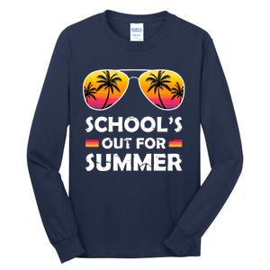 School's Out For Summer Palm Trees Tall Long Sleeve T-Shirt