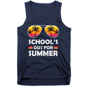 School's Out For Summer Palm Trees Tank Top