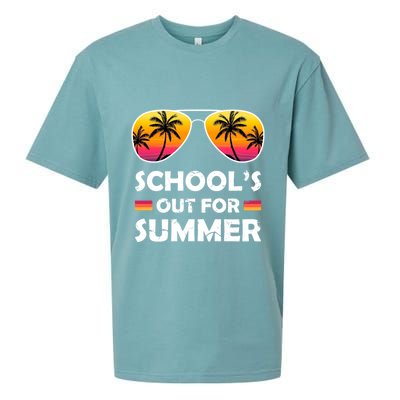 School's Out For Summer Palm Trees Sueded Cloud Jersey T-Shirt