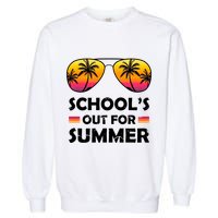 School's Out For Summer Palm Trees Garment-Dyed Sweatshirt