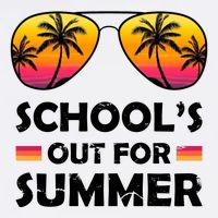 School's Out For Summer Palm Trees Garment-Dyed Sweatshirt