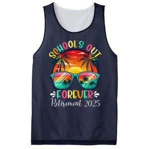 SchoolS Out Forever Retired Teacher Retirement 2025 Funny Mesh Reversible Basketball Jersey Tank