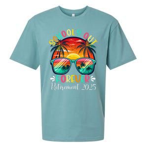 SchoolS Out Forever Retired Teacher Retirement 2025 Funny Sueded Cloud Jersey T-Shirt