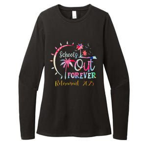 SchoolS Out Forever Teacher Retirement 2025 Retired Teacher Womens CVC Long Sleeve Shirt