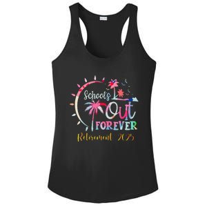 SchoolS Out Forever Teacher Retirement 2025 Retired Teacher Ladies PosiCharge Competitor Racerback Tank