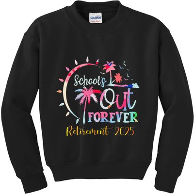 SchoolS Out Forever Teacher Retirement 2025 Retired Teacher Kids Sweatshirt