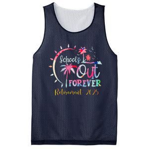 SchoolS Out Forever Teacher Retirement 2025 Retired Teacher Mesh Reversible Basketball Jersey Tank