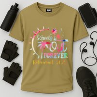 SchoolS Out Forever Teacher Retirement 2025 Retired Teacher Cooling Performance Crew T-Shirt