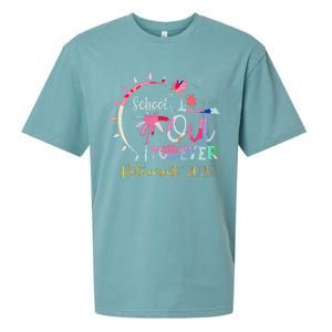 SchoolS Out Forever Teacher Retirement 2025 Retired Teacher Sueded Cloud Jersey T-Shirt