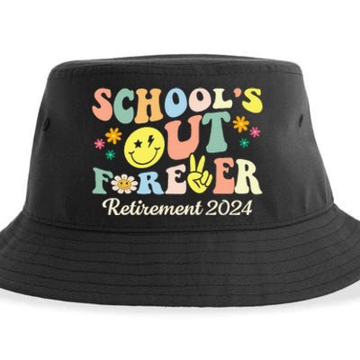 SchoolS Out Forever Gifts Retired Teacher Retirement 2024 Sustainable Bucket Hat