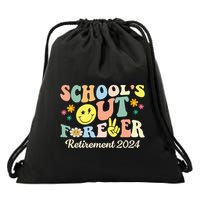SchoolS Out Forever Gifts Retired Teacher Retirement 2024 Drawstring Bag