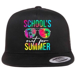 Schools Out for Summer Graduation Students Teacher Flat Bill Trucker Hat