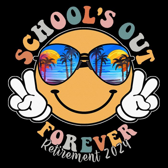 SchoolS Out Forever Retired Teacher Retirement 2024 7-Panel Snapback Hat