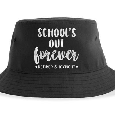 School's Out Forever Retired Teacher Retirement Sustainable Bucket Hat