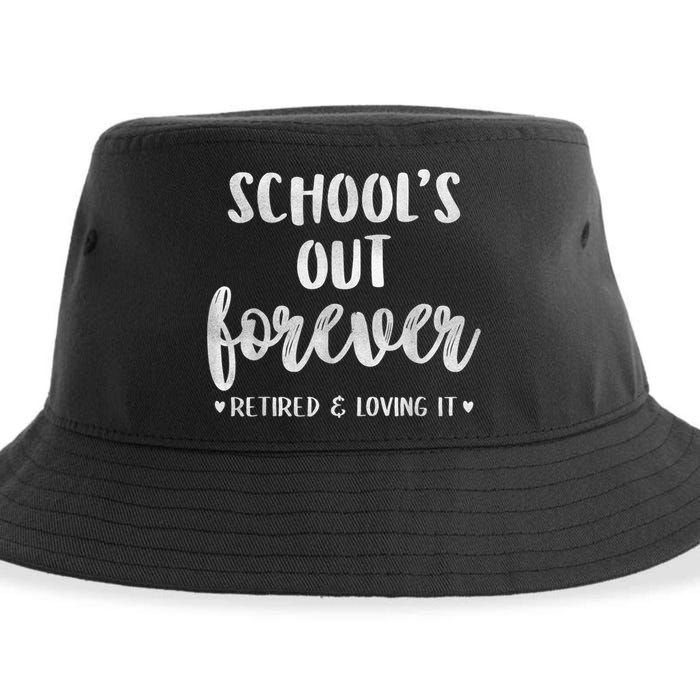 School's Out Forever Retired Teacher Retirement Sustainable Bucket Hat