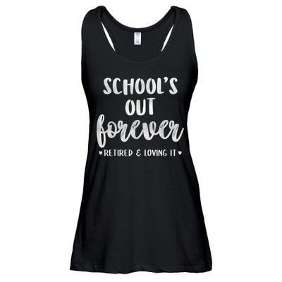 School's Out Forever Retired Teacher Retirement Ladies Essential Flowy Tank