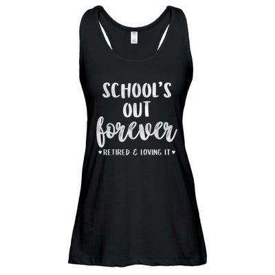 School's Out Forever Retired Teacher Retirement Ladies Essential Flowy Tank