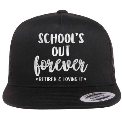 School's Out Forever Retired Teacher Retirement Flatbill Hat