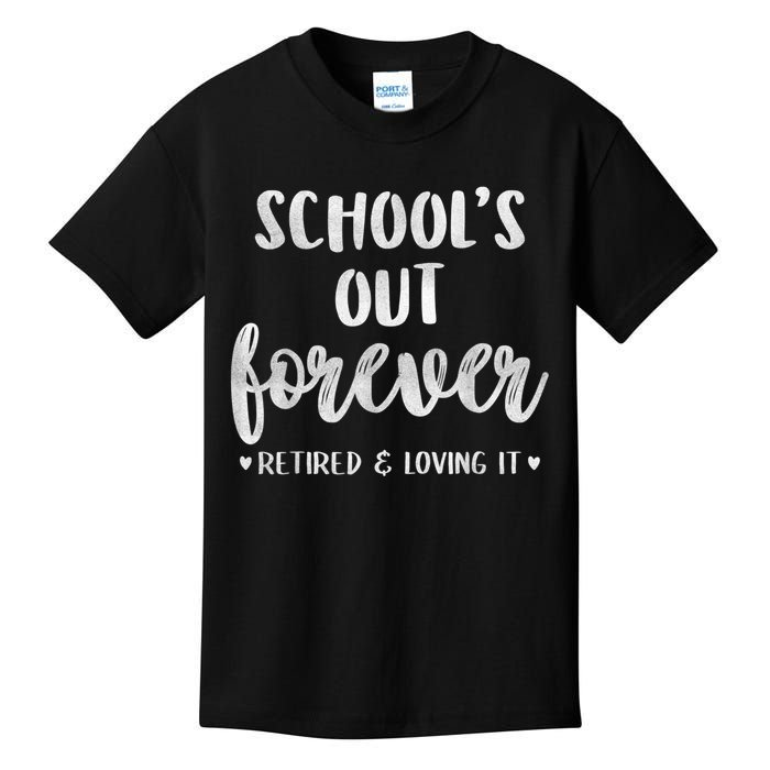 School's Out Forever Retired Teacher Retirement Kids T-Shirt