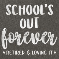 School's Out Forever Retired Teacher Retirement Cotton Canvas Backpack