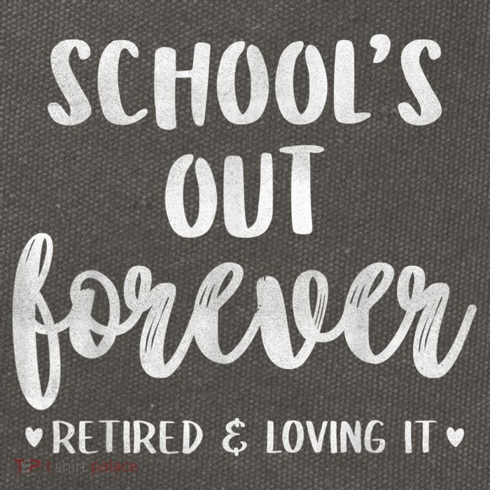 School's Out Forever Retired Teacher Retirement Cotton Canvas Backpack