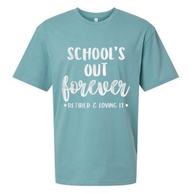 School's Out Forever Retired Teacher Retirement Sueded Cloud Jersey T-Shirt