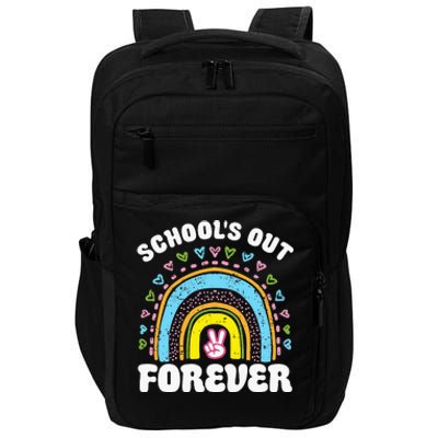 SchoolS Out Forever Rainbow Teacher Retirement Impact Tech Backpack