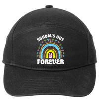 SchoolS Out Forever Rainbow Teacher Retirement 7-Panel Snapback Hat