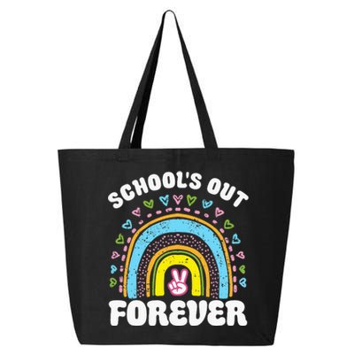 SchoolS Out Forever Rainbow Teacher Retirement 25L Jumbo Tote