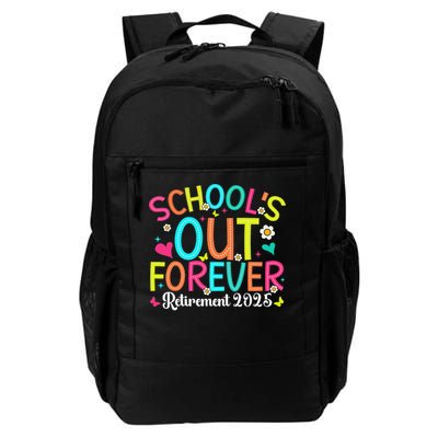 Schools Out Forever Retired Teacher 2025 Groovy Retirement Backpack