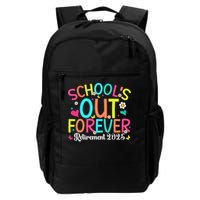 Schools Out Forever Retired Teacher 2025 Groovy Retirement Backpack