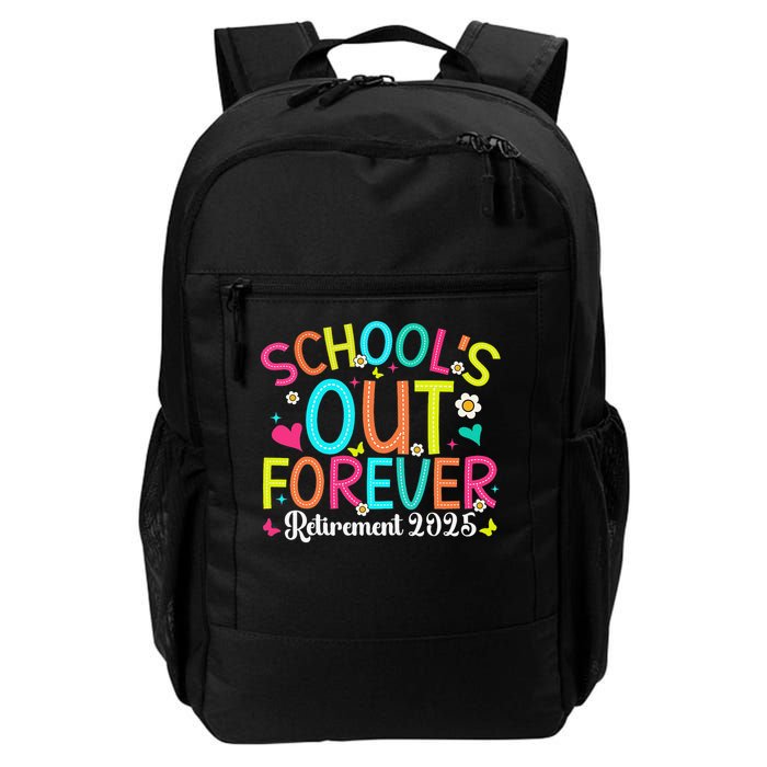 Schools Out Forever Retired Teacher 2025 Groovy Retirement Backpack