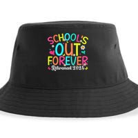 Schools Out Forever Retired Teacher 2025 Groovy Retirement Sustainable Bucket Hat