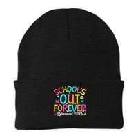 Schools Out Forever Retired Teacher 2025 Groovy Retirement Beanie