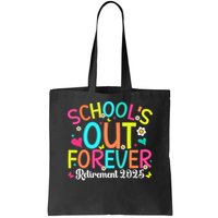 Schools Out Forever Retired Teacher 2025 Groovy Retirement Bag