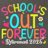 Schools Out Forever Retired Teacher 2025 Groovy Retirement Cotton Canvas Backpack