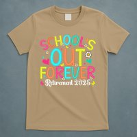 Schools Out Forever Retired Teacher 2025 Groovy Retirement T-Shirt
