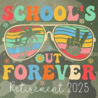 SchoolS Out Forever Retired Teacher 2025 Groovy Retirement Legacy Tie Dye Trucker Hat
