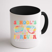 SchoolS Out Forever Retired Teacher 2025 Groovy Retirement Mug