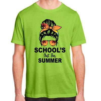 Schools Out For Summer Female Bun Sunglass Adult ChromaSoft Performance T-Shirt