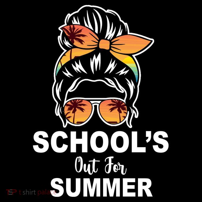 Schools Out For Summer Female Bun Sunglass 7-Panel Snapback Hat