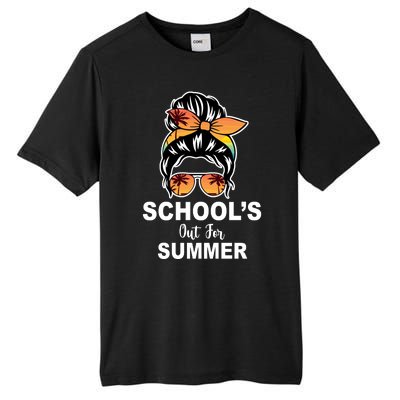 Schools Out For Summer Female Bun Sunglass Tall Fusion ChromaSoft Performance T-Shirt